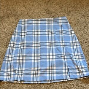 Brandy Melville Blue A-Line Mini Skirt with Pleats